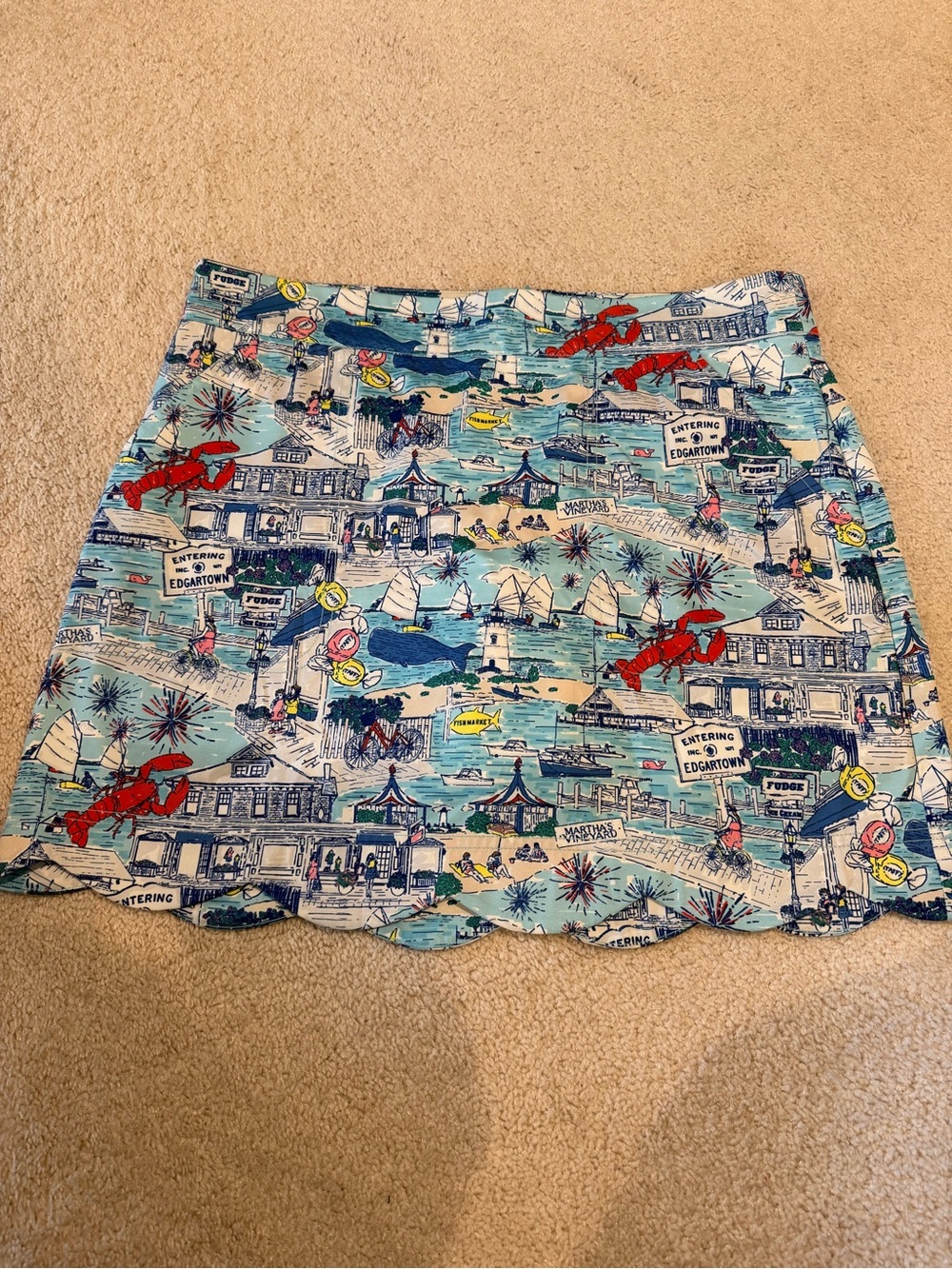 Vineyard Vines Golf skirt with built in shorts Martha’s Vineyard Scallop Hem